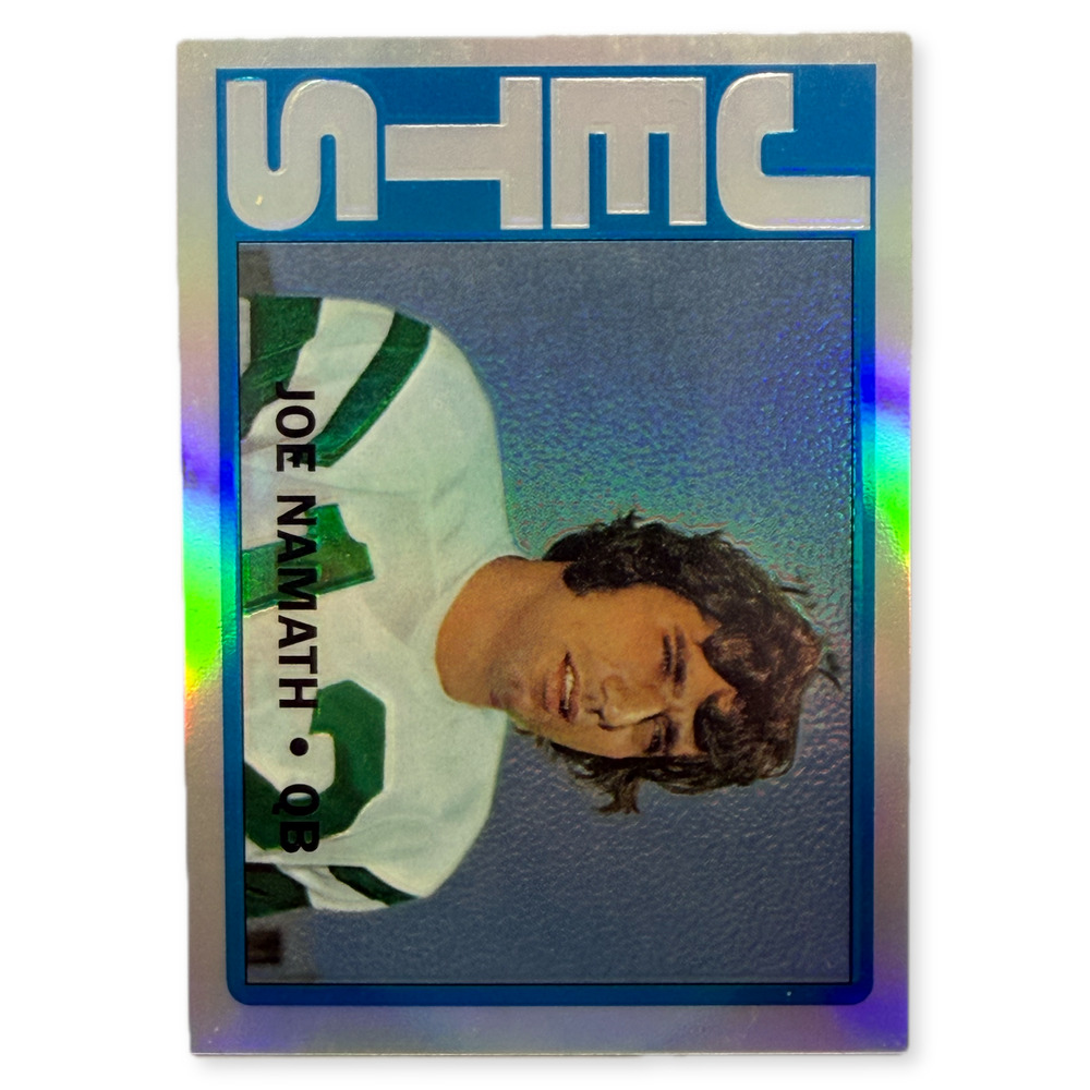 1996 Topps Joe Namath Reprints #8 of 10 Chromium Refractor Card Jets QB